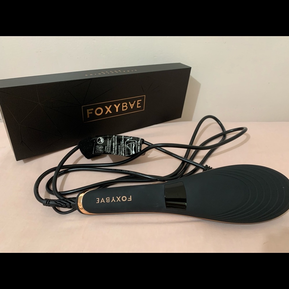 Black& Rose Gold Ceramic Tourmaline Straight Brush